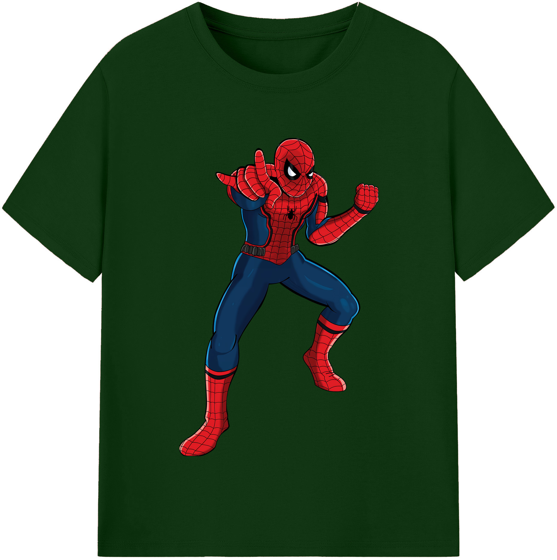 （画像用） Spider Man スパイダーマン 綿100％半袖Tシャツ（フロントプリント）